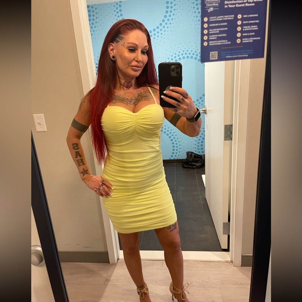 Pale yellow dress